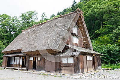 Old Asano Chuichi Family House at Gasshozukuri Minkaen Outdoor Museum in Shirakawago, Gifu, Japan. a Stock Photo