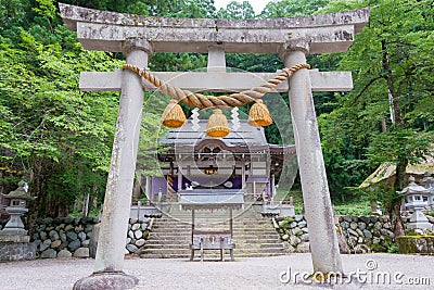 Shirakawa Hachiman shrine in Shirakawago, Gifu, Japan. a famous historic site Editorial Stock Photo