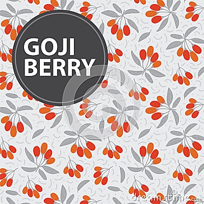 Goji berry background Vector Illustration