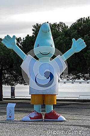 Gil, Mascot of Expo'98, Lisbon, Portugal Editorial Stock Photo