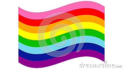 Gilbert Baker Pride Flag. Standard Proportions for Gay Flag Stock Photo