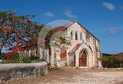 Gilbert Memorial Methodist Church in Antigua Barbu Stock Photo