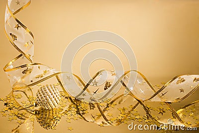 Gild christmas border Stock Photo