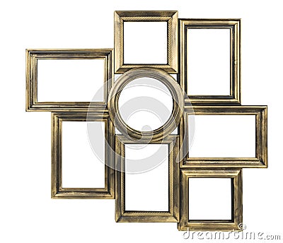 Gilded decorative photo frame Stock Photo