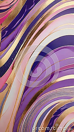 Gilded Elegance Gold Glitter Swirls Amid Pastel and Navy Purple-Pink Strips, Set Against Stock Photo