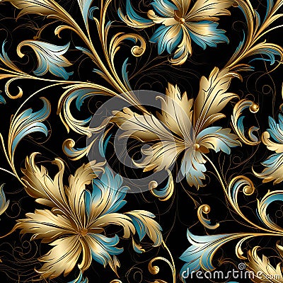 Gilded Ornamental Patterns background, design seamless pattern Stock Photo