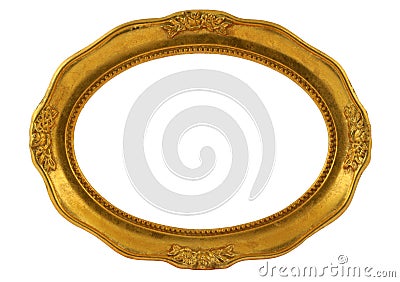 Gilded oval frame Stock Photo