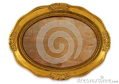 Gilded oval frame Stock Photo