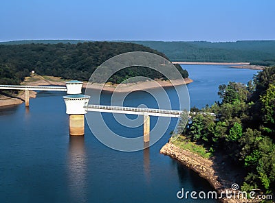 Gileppe Dam in Wallonia, Belgium Stock Photo