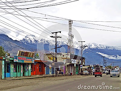 main street of Gilgit, district capital of Gilgit-Baltistan, Pakistan Editorial Stock Photo