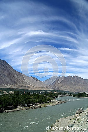 Gilgit river Stock Photo