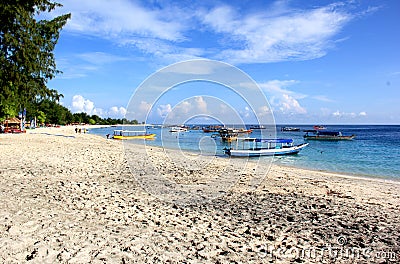 Gili Beach Stock Photo