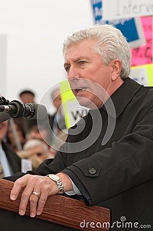 Gilles Duceppe addresses Nortel pensioners rally Editorial Stock Photo