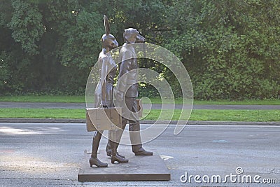 Anthropomorphic statue LIVE JFK Promenade Golden Gate Park 3 Editorial Stock Photo