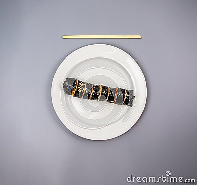 Gimbap Korean Seaweed Rice Rolls Stock Photo