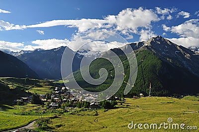 Cogne, Gimillan mountain village Aosta Valley Stock Photo