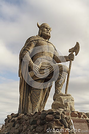 Gimli Manitoba viking statue Stock Photo