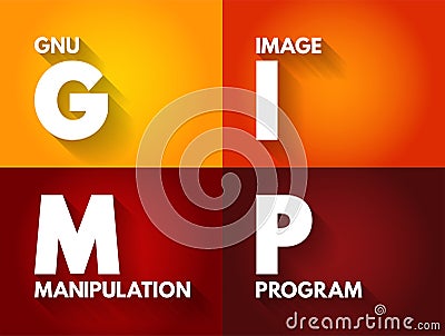 GIMP Gnu Image Manipulation Program - free and open-source raster graphics editor used for image manipulation and image editing, Stock Photo