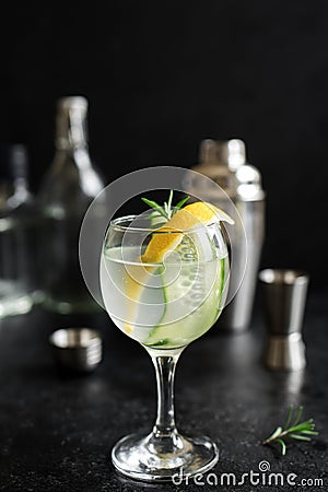 Gin fizz cocktail Stock Photo