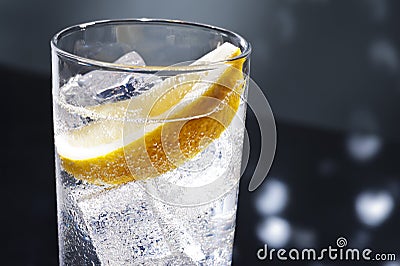 Gin Tonic or Tom Collins Stock Photo