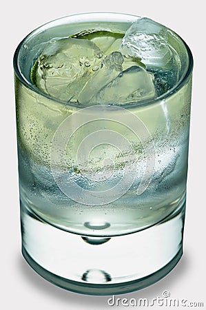 Gin tonic on white Stock Photo