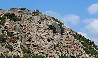 Gingee Fort hill side view Stock Photo