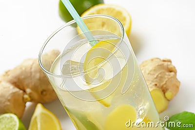 Ginger ice tea Stock Photo