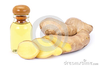 Ginger essential oil Stock Photo