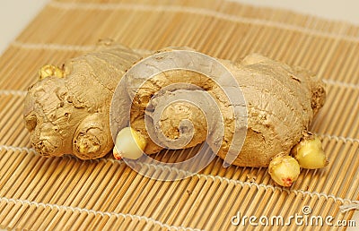 Ginger Roots Stock Photo