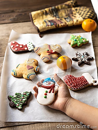 Gingerbread cookie for christmas Stock Photo