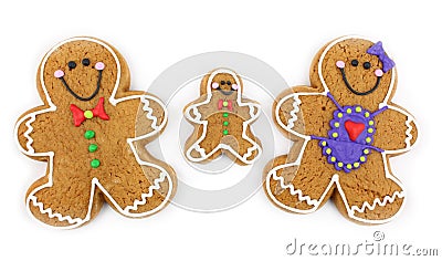 Gingerbread Cookie Family Stock Photo