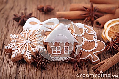 Gingerbread cookies Stock Photo