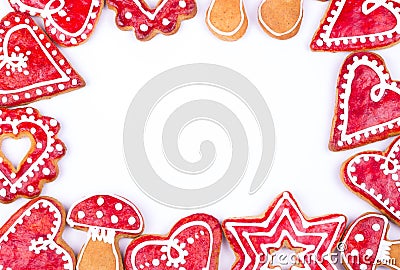 Gingerbread cookies heart Stock Photo