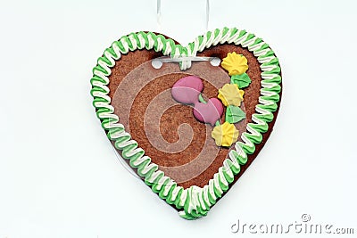 Gingerbread heart Stock Photo