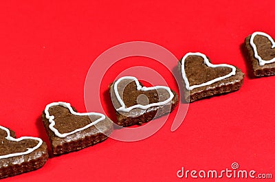 Gingerbread hearts Stock Photo