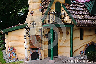 Gingerbread house scenery Stock Photo