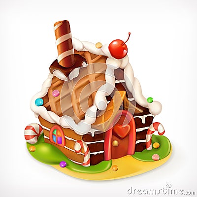 Gingerbread house icon Stock Photo