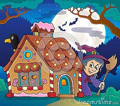 Gingerbread house theme image 4 Vector Illustration