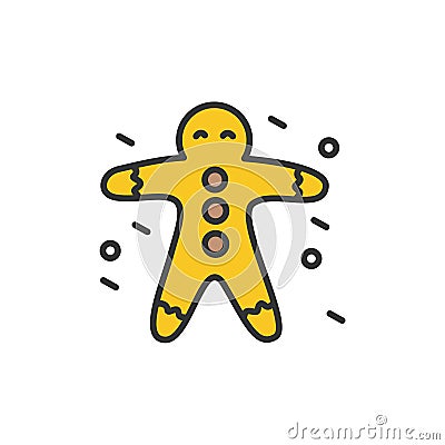 Gingerbread line icon Vector Illustration