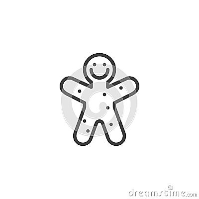 Gingerbread line icon Vector Illustration