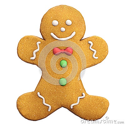 Gingerbread Man Christmas Icon Stock Photo