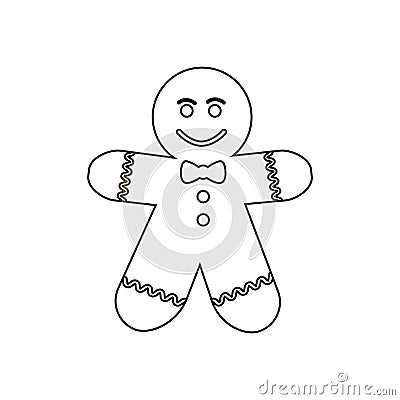 Gingerbread Man icon Vector Illustration