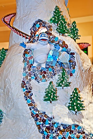 Gingerbread Village Abominable Snowman Editorial Stock Photo