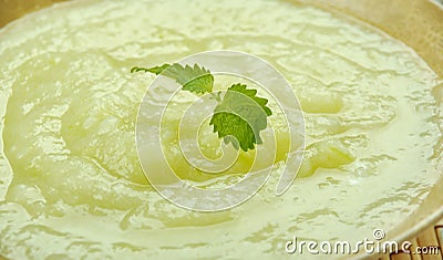Gingered Acorn Squash Soup Stock Photo
