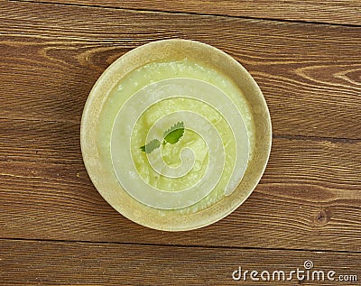 Gingered Acorn Squash Soup Stock Photo