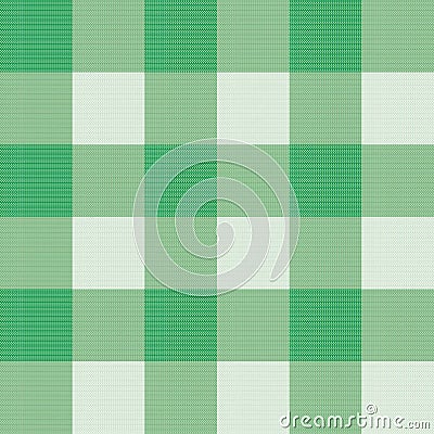 Gingham green checkered seamless pattern. Plaid repeat design background. Vector Illustration