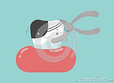 Gingivitis of dental and blood vector Vector Illustration