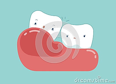 Gingivitis of dental vector. Vector Illustration