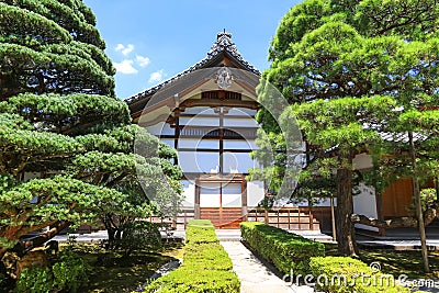 Ginkaku-ji also known as Temple of the Silver Pavilion in Kyoto city,Japan Editorial Stock Photo