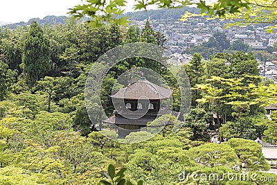 Ginkaku-ji or Jisho-ji, also known as Temple of the Silver Pavilion in Kyoto Stock Photo